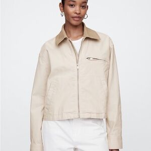 Gap Cropped Canvas Chore Jacket